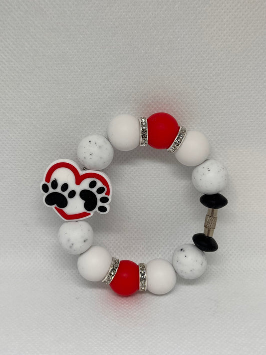 Paw print lover cup charm